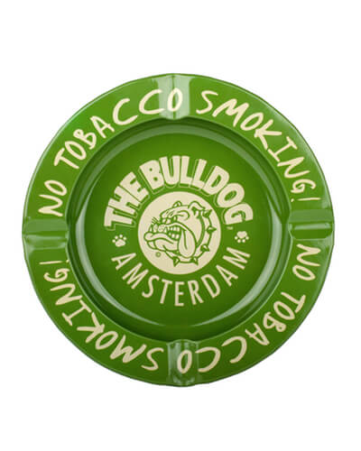 The Bulldog Tin Ashtray - Green image 1