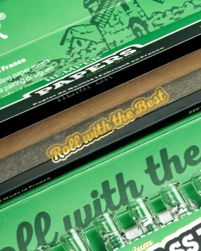 Hemper King Size Papers + Glass Tips 7mm | Brown Rolling Papers image 4