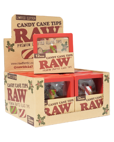 RAW Candy Cane WHIRLWIND Glass Tips image 1