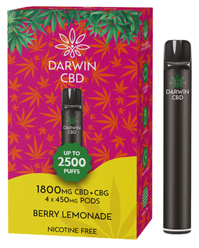 Darwin 1800mg CBD Starter Kit – Device & 4 Pods image 3