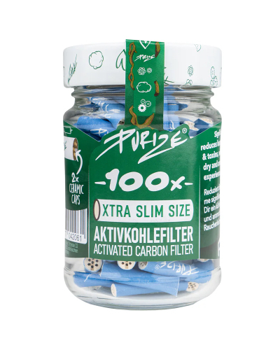 Purize - Activated Charcoal Filters - Xtra Slim 6mm Jar x 100 image 2